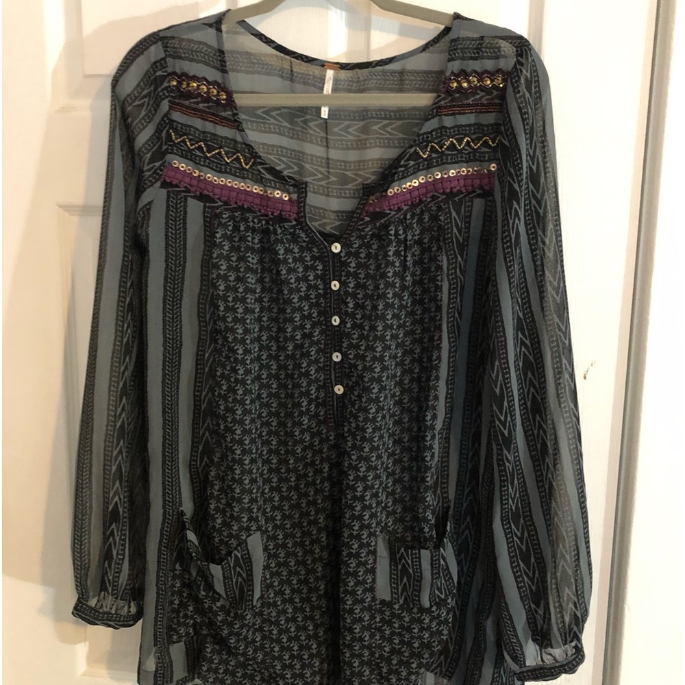 Free People beaded tunic size M